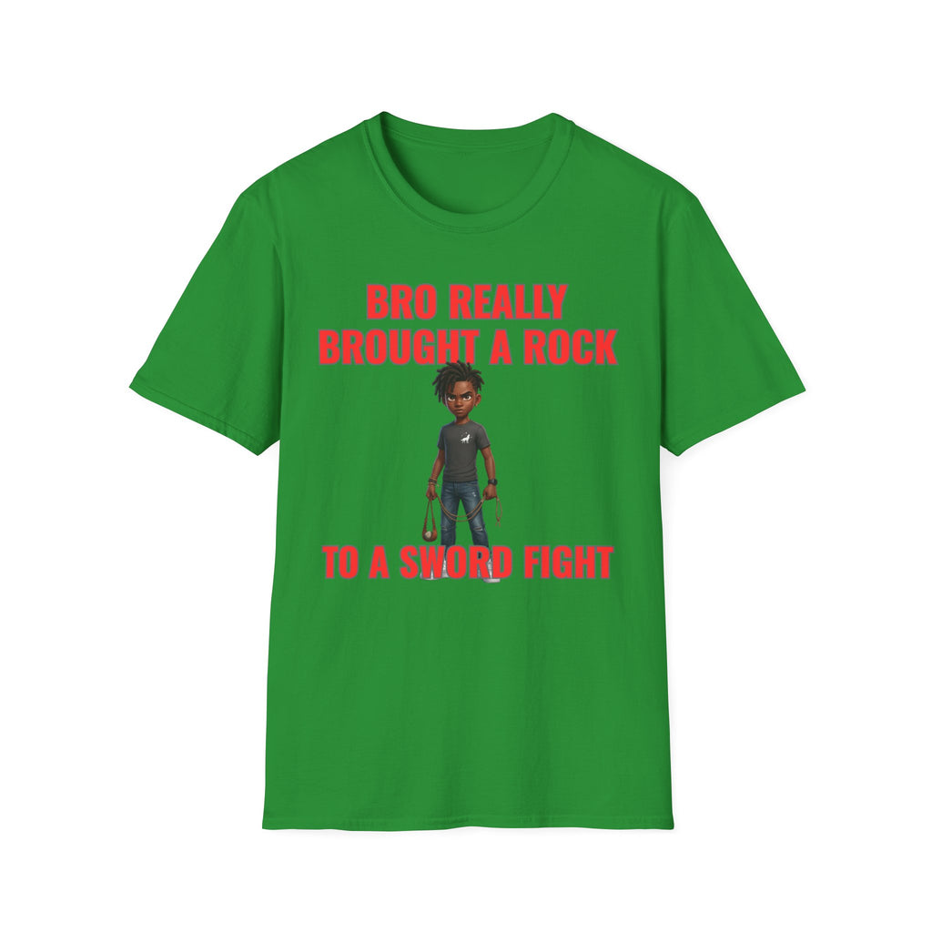 Bro Really Brought a Rock to a Sword Fight! alt. T-Shirt