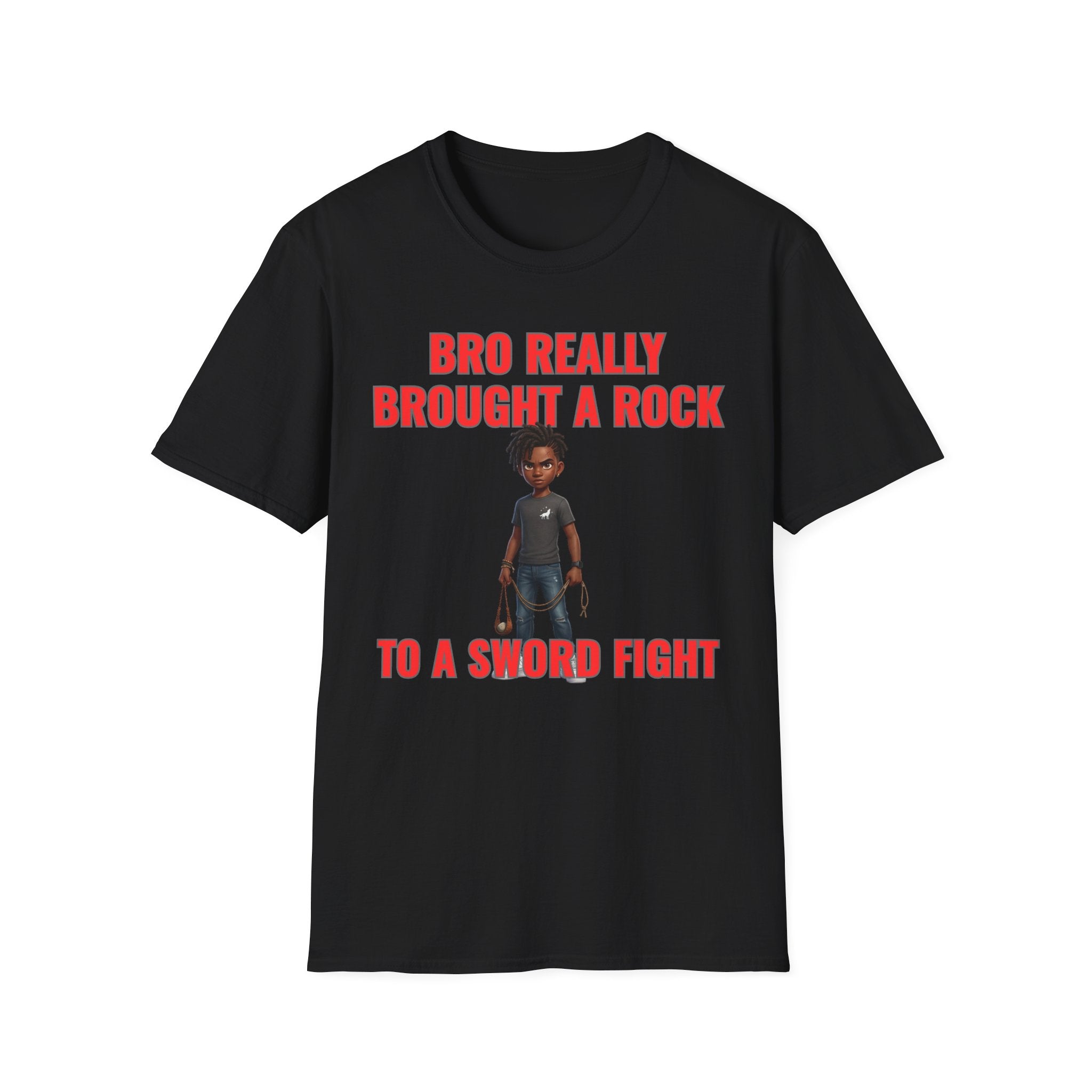 Bro Really Brought a Rock to a Sword Fight! alt. T-Shirt