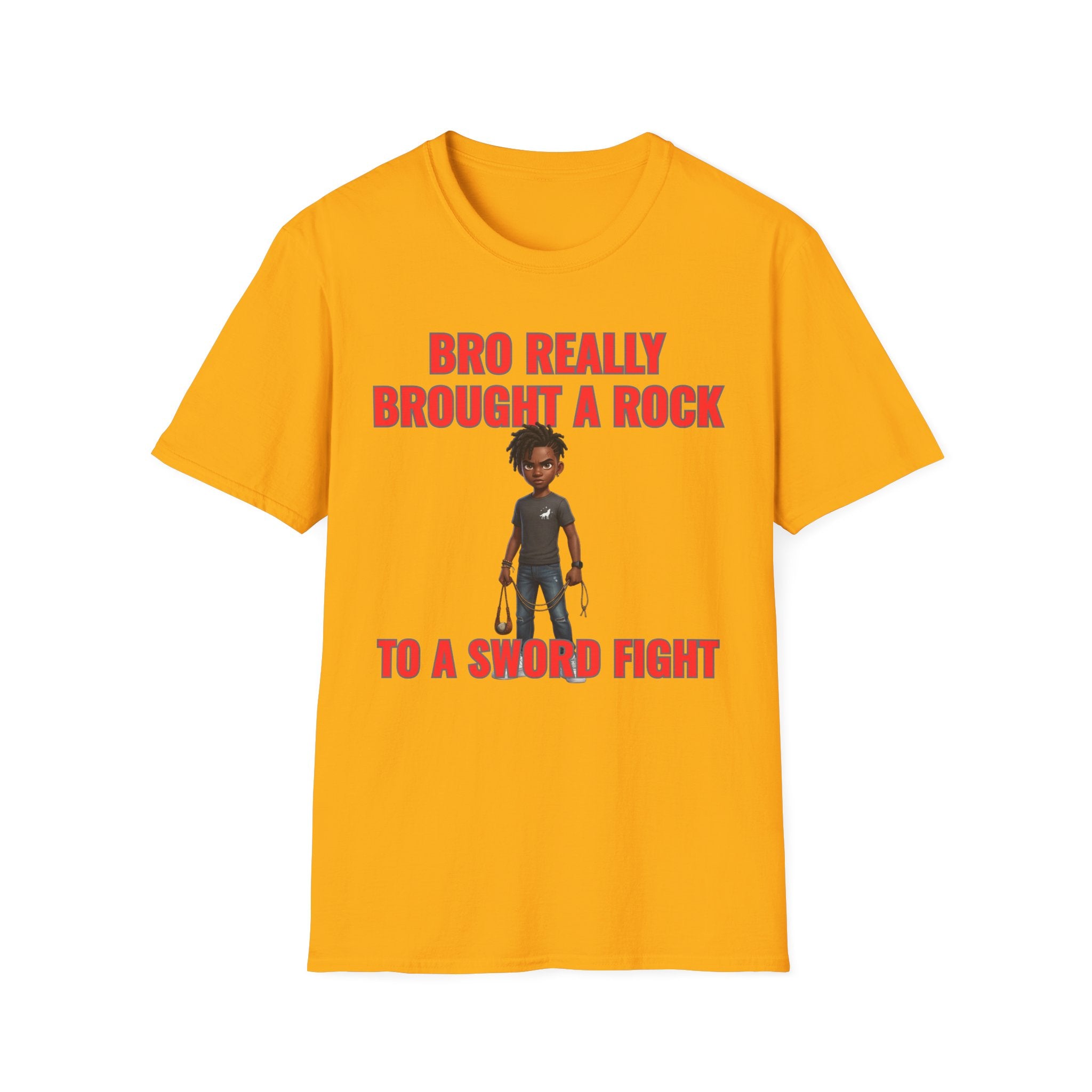 Bro Really Brought a Rock to a Sword Fight! alt. T-Shirt