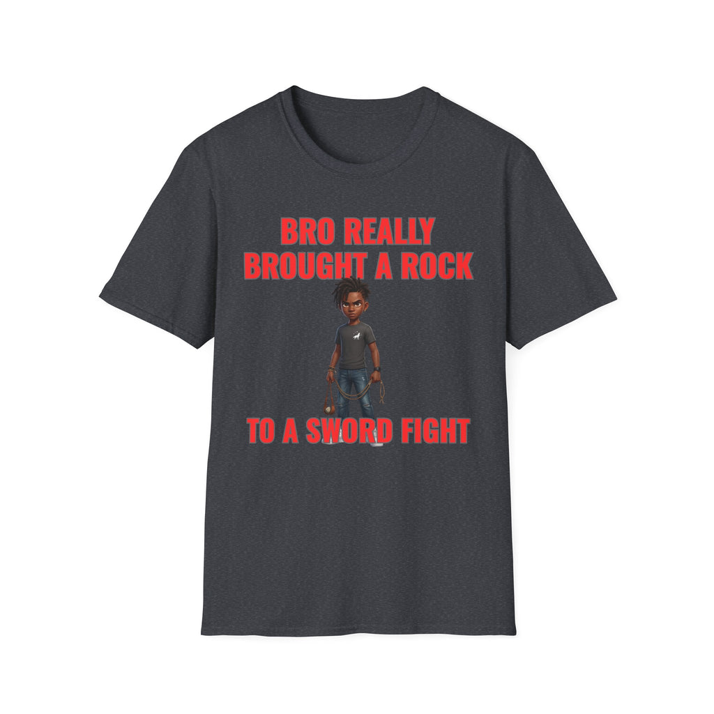 Bro Really Brought a Rock to a Sword Fight! alt. T-Shirt
