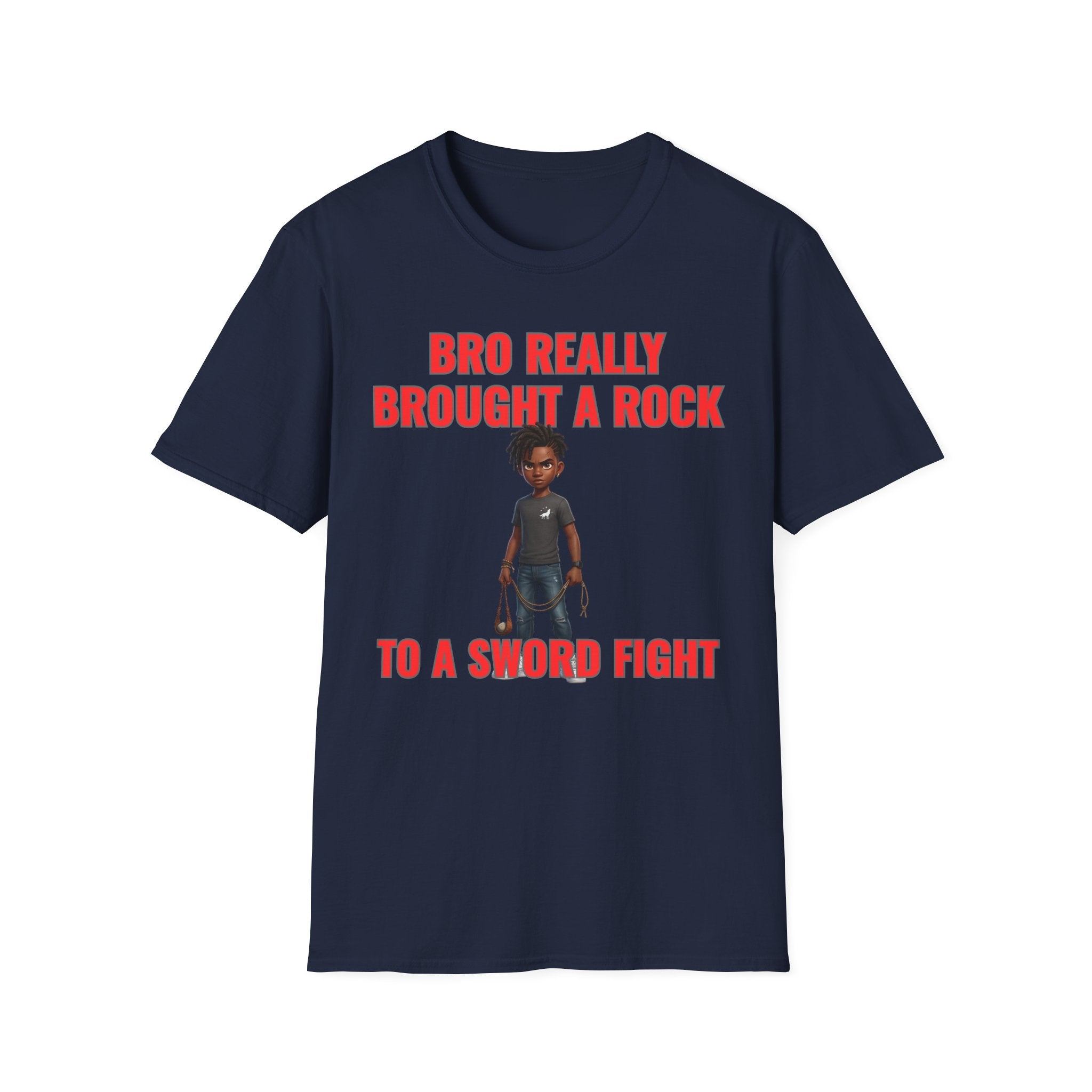 Bro Really Brought a Rock to a Sword Fight! alt. T-Shirt