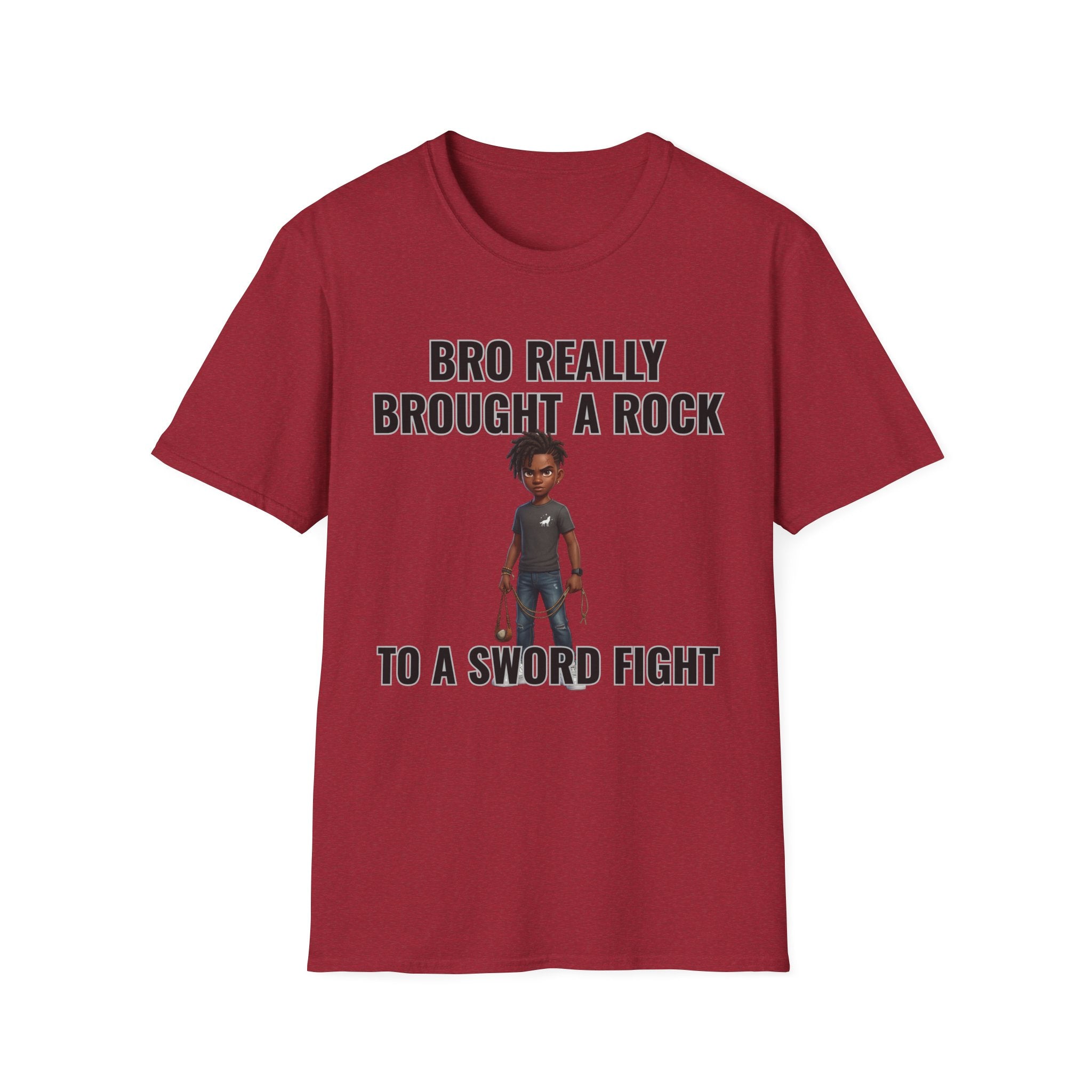 Bro Really Brought a Rock to a Sword Fight! T-Shirt