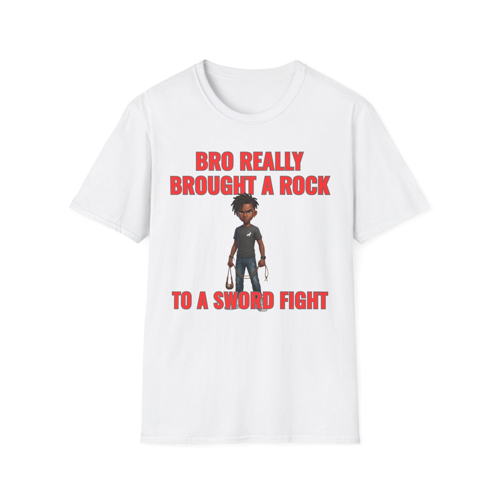 Bro Really Brought a Rock to a Sword Fight! alt. T-Shirt