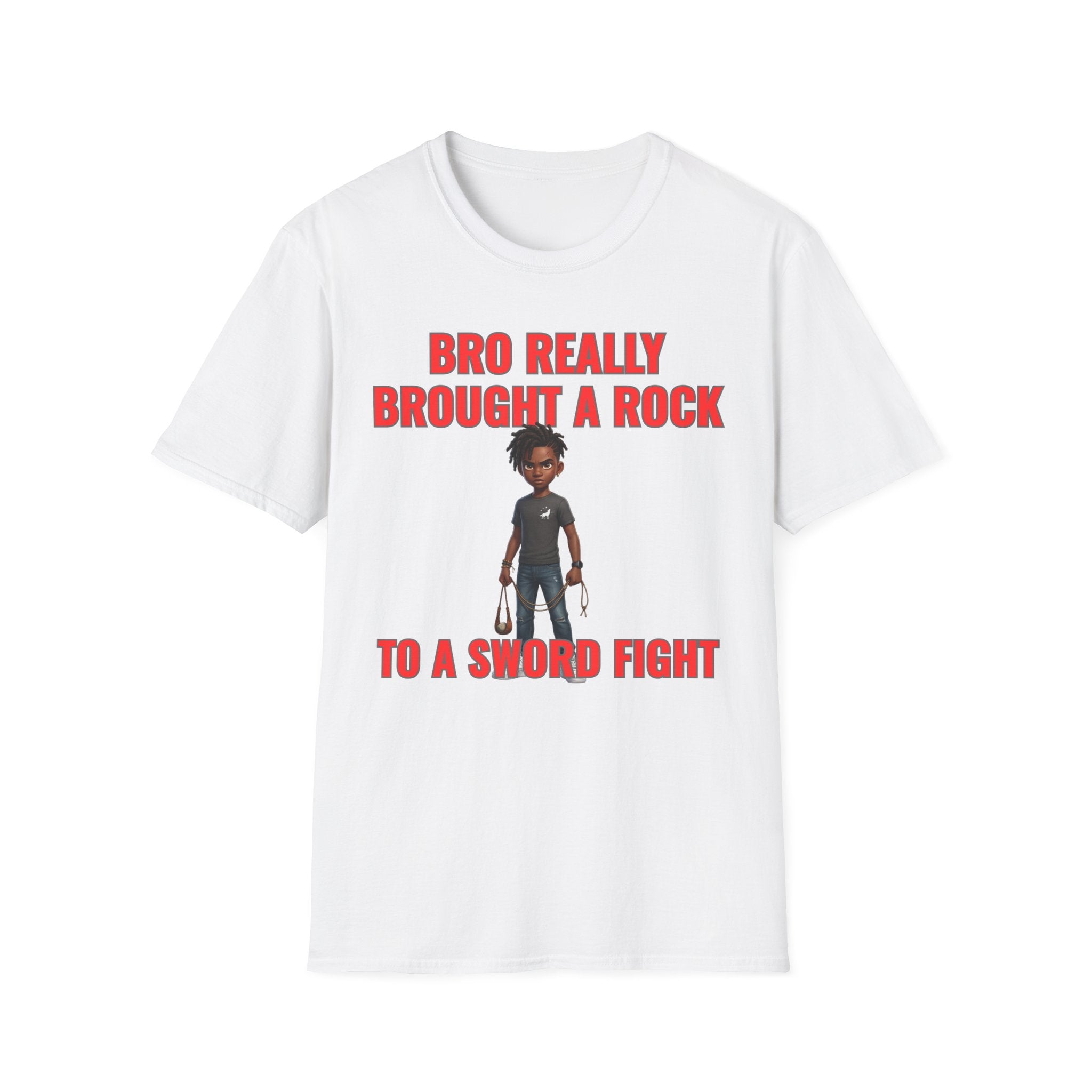 Bro Really Brought a Rock to a Sword Fight! alt. T-Shirt