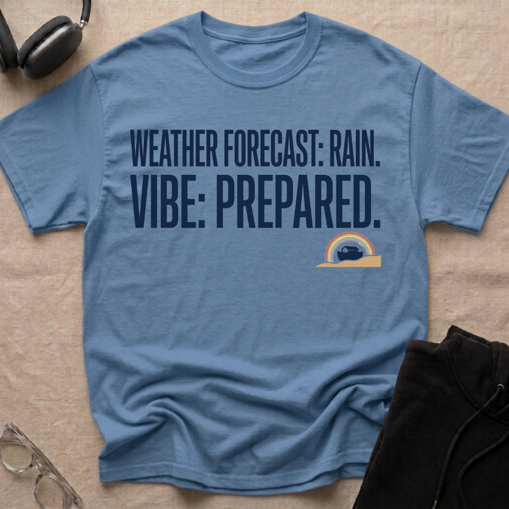 Weather Forecast Rain. Vibe Prepared T-Shirt