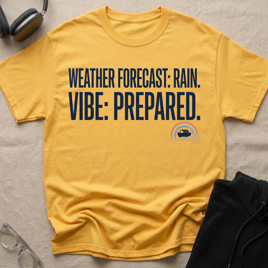 Weather Forecast Rain. Vibe Prepared T-Shirt
