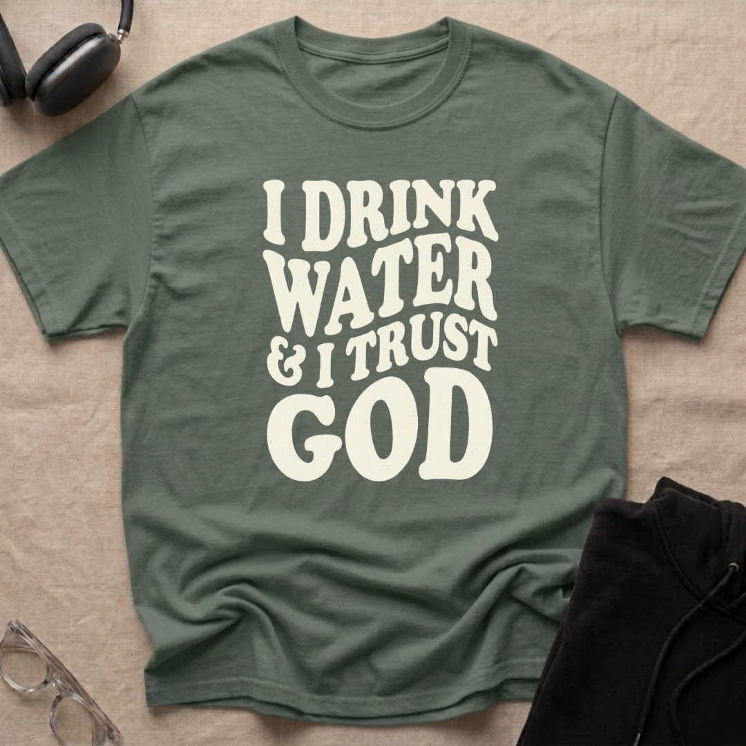 I drink water and I trust God T-Shirt