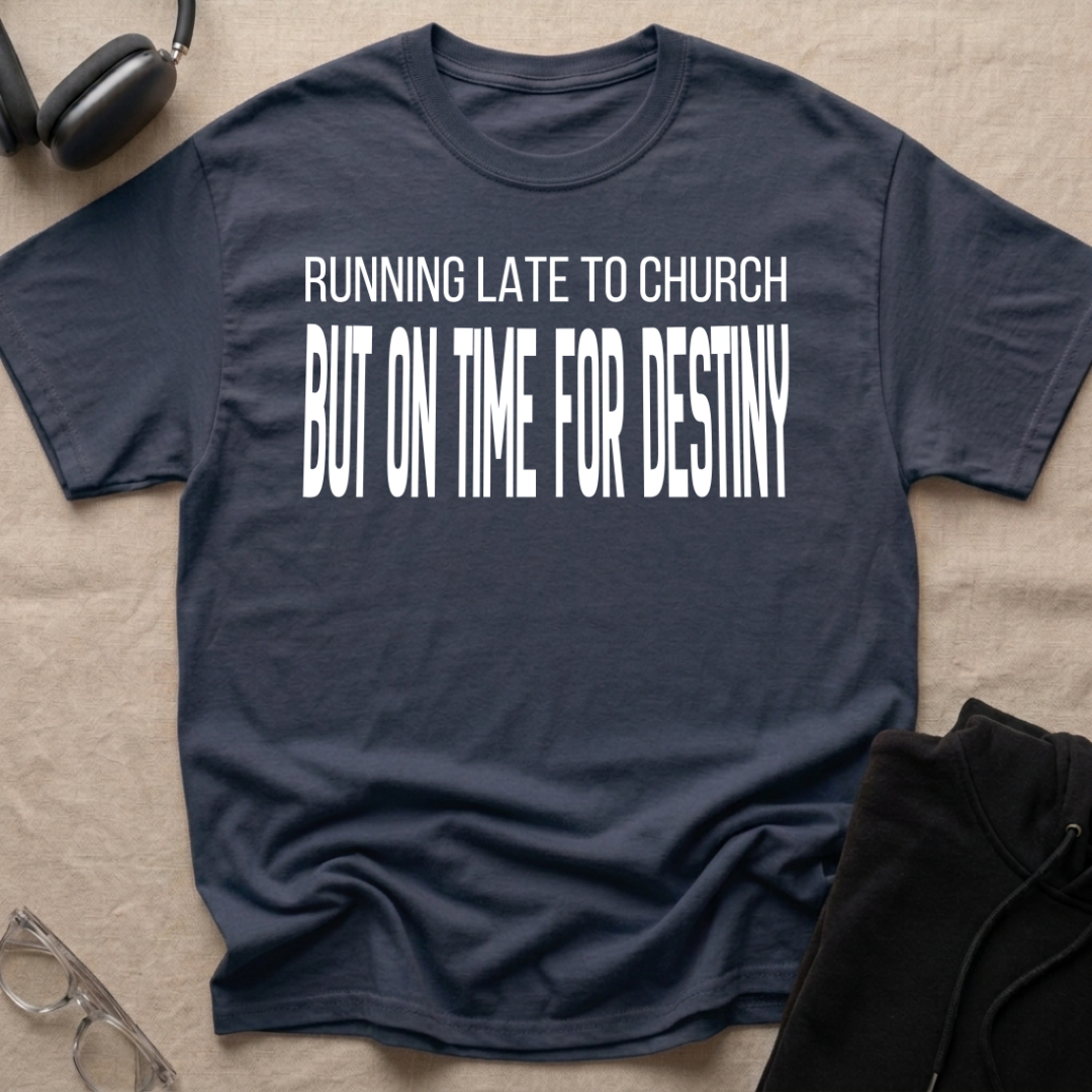 RUNNING LATE FOR  CHURCH, ON TIME FOR DESTINY T-Shirt