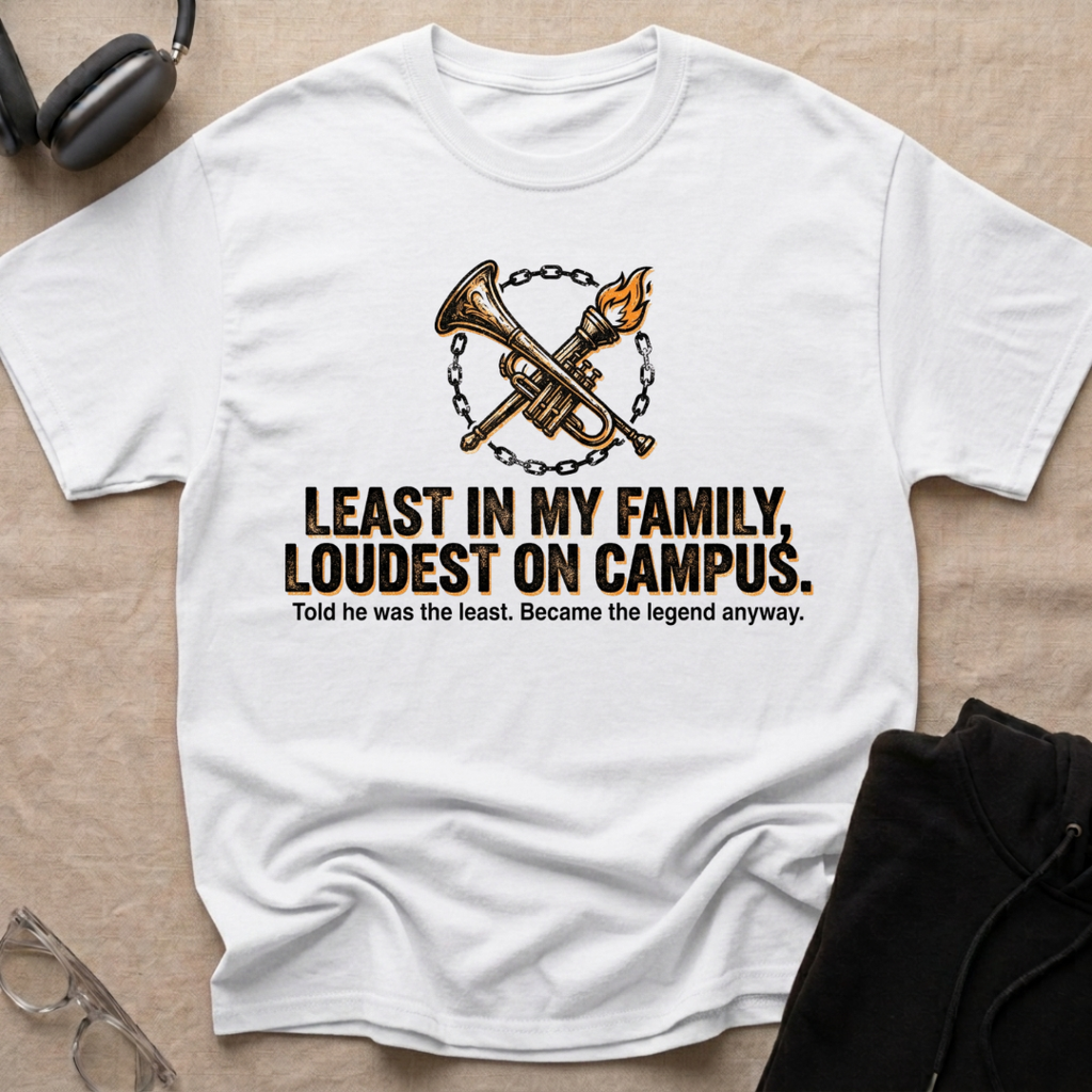 Least in my family, Loudest on Campus T-Shirt