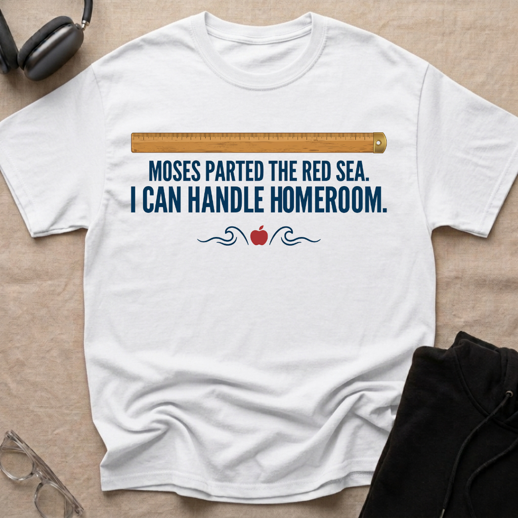 MOSES — PARTED THE RED SEA, CAN HANDLE HOMEROOM  T-Shirt